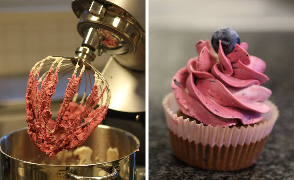 Blueberry swirl cupcakes