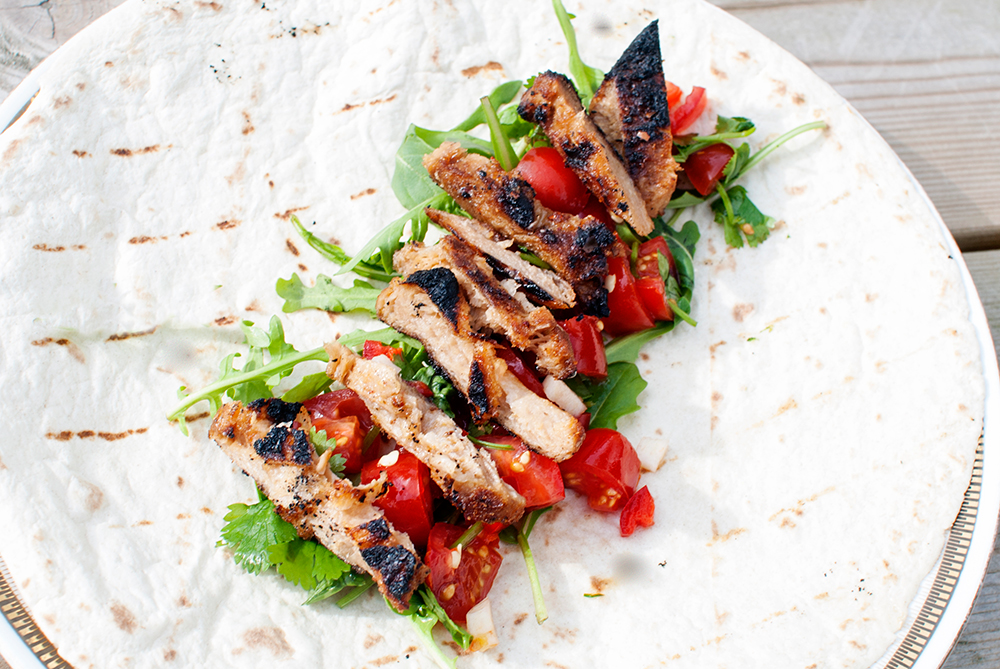 Fajitas på grillen