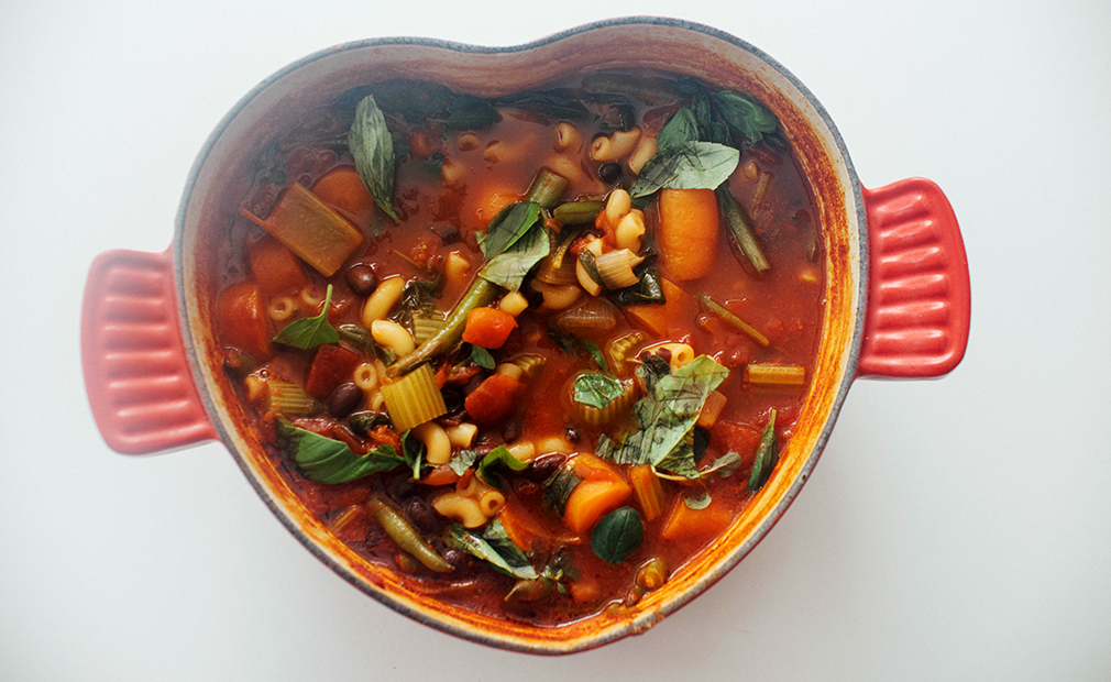 Vegansk minestronesuppe