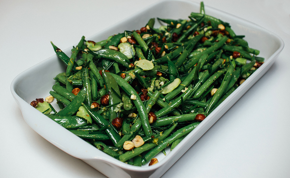 salat med grønne bønner oppskrift vegetarbloggen
