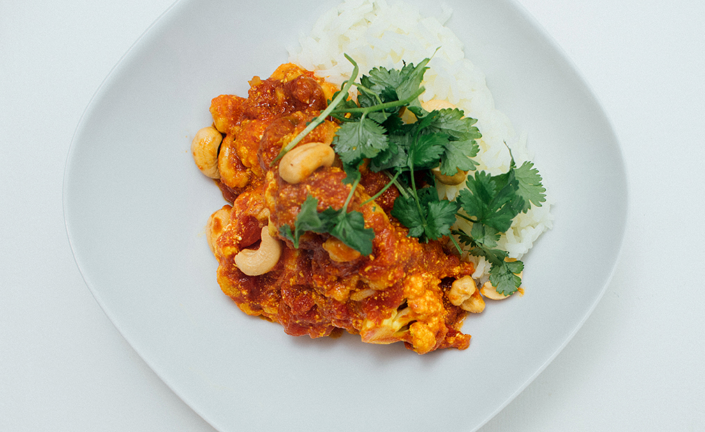 vegansk blomkål tikka masala oppskrift