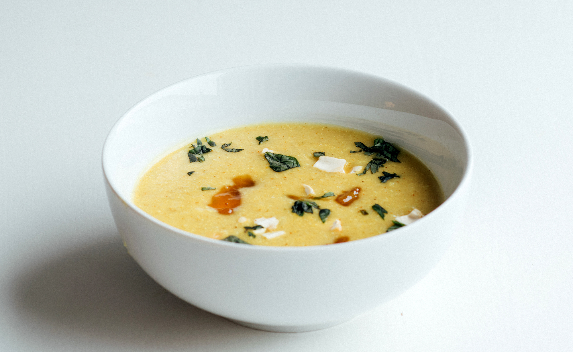 vegansk blomkåsuppe med curry