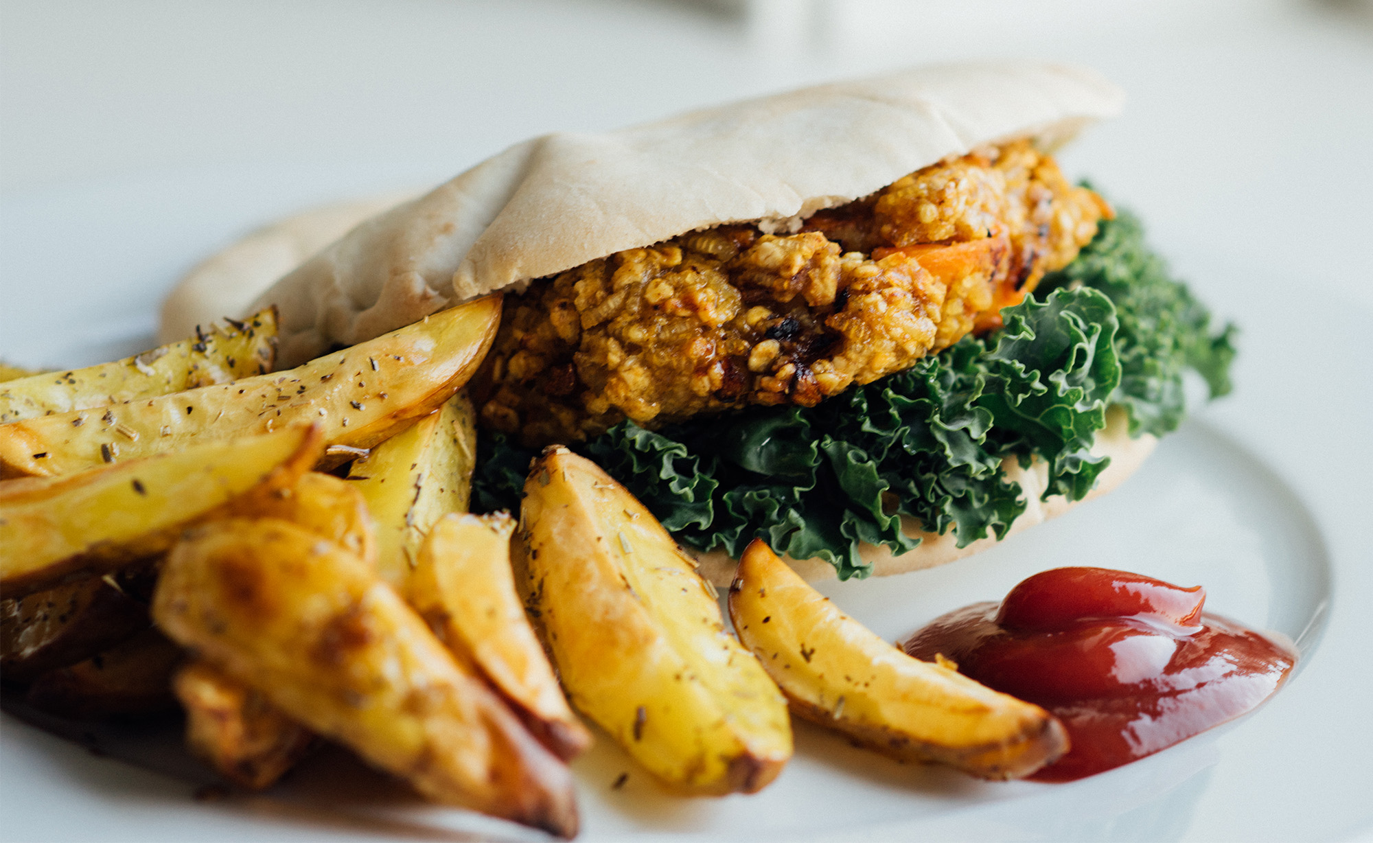 vegansk søtpotetburger