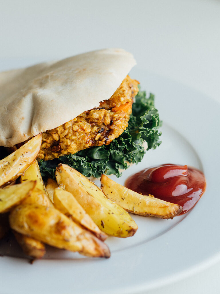 vegansk søtpotetburger