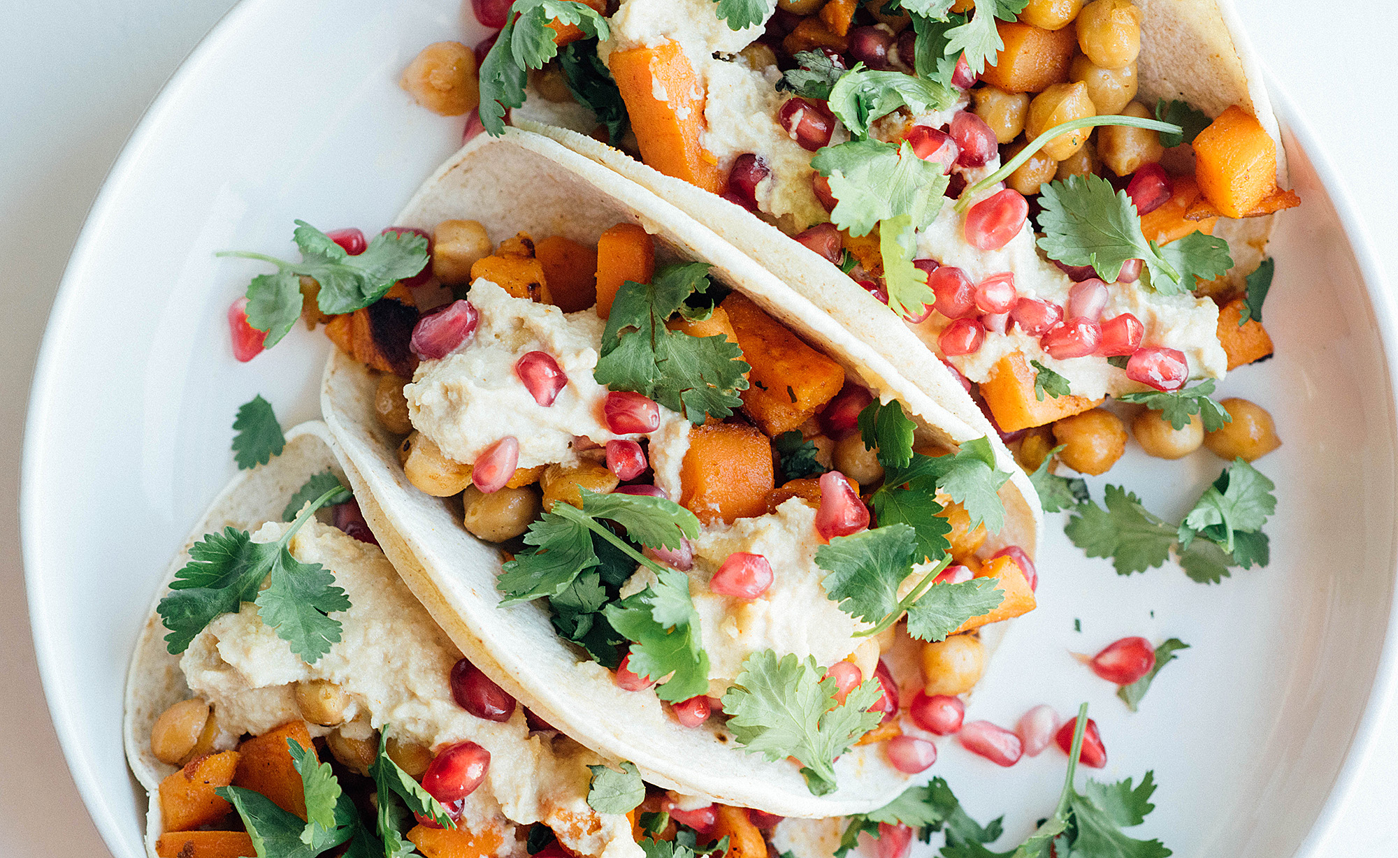 Vegansk taco med kikerter og søtpotet