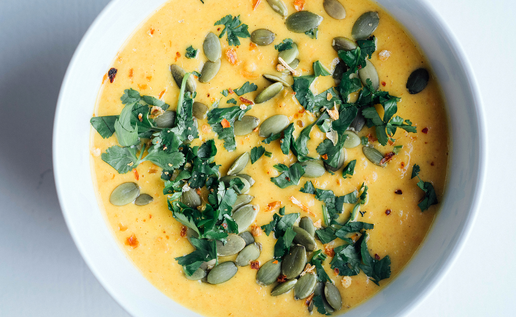 gulrotsuppe med røde linser