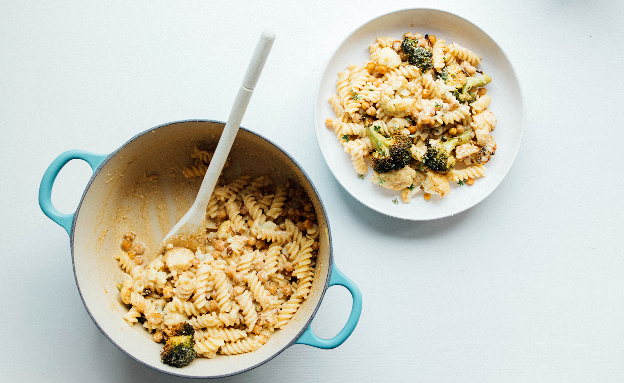 kremet pasta med blomkål