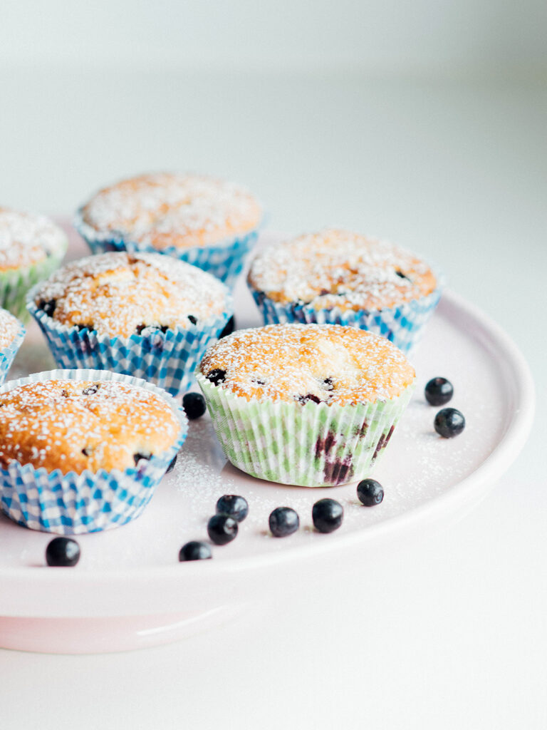 veganske blåbærmuffins