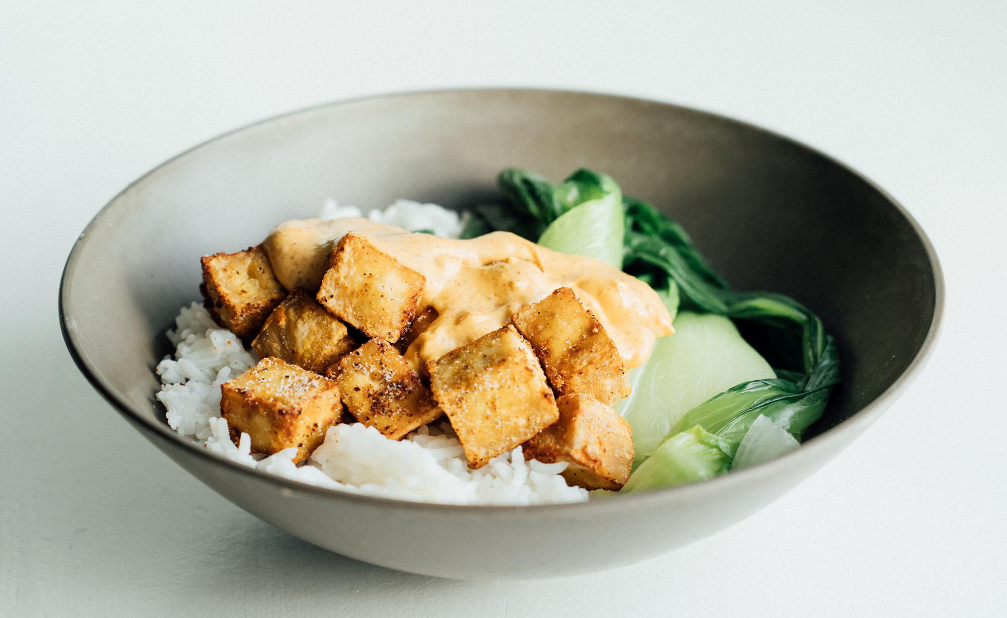 Airfryertofu med sataysaus