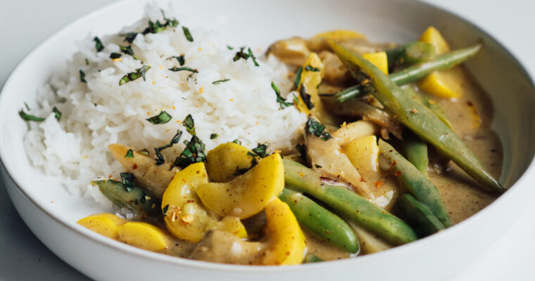 Grønnsaker i brun curry